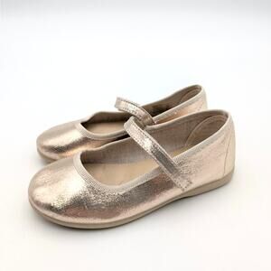 Childrenchic Mila Mary Jane Flat Shoes Hook & Loop Kids' Gold Size US8.5 EU25